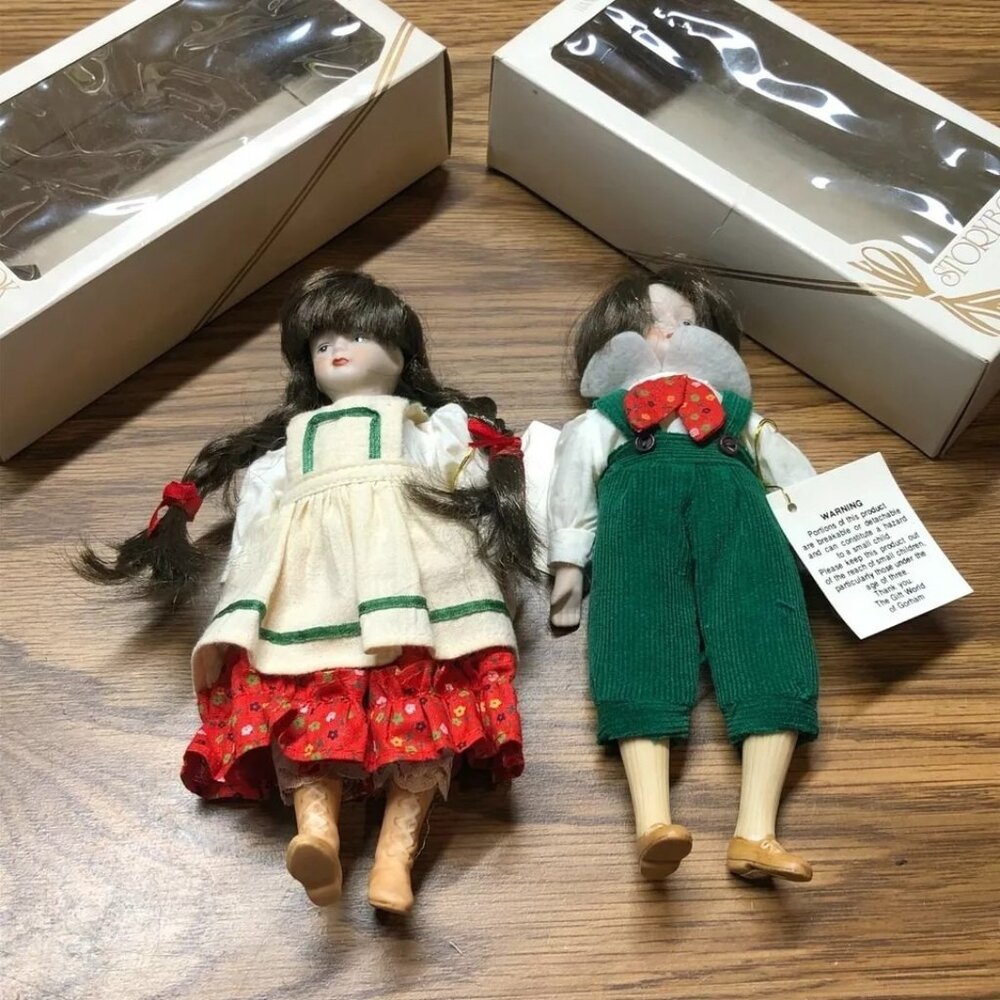 Gorham Storybook Dolls Hansel Gretel Lot 2 Vintage
